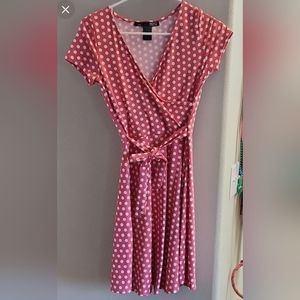 Small pink dress with white polka dots